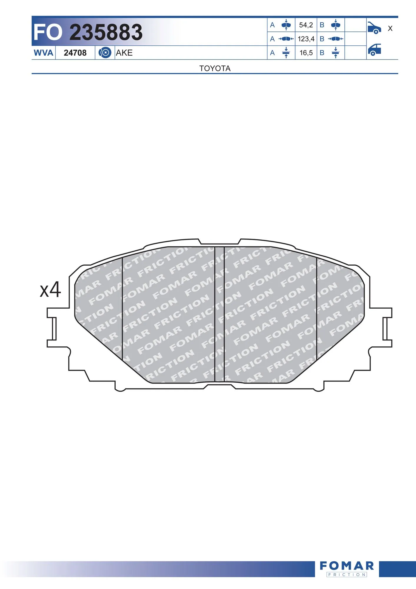 Brake Pad Set, disc brake